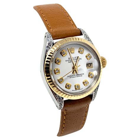 rolex leather strap ladies